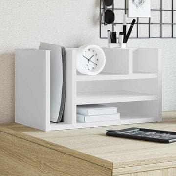 Vidaxl vidaXL Organizator za pisalno mizo bel 44,5 x 24 x 25 cm