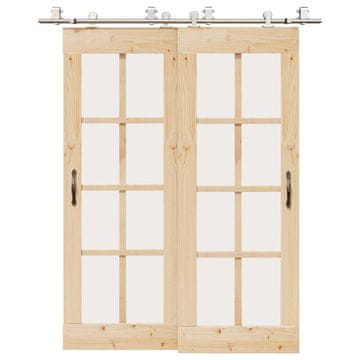 Vidaxl vidaXL Sistem za pritrditev drsnih vrat 183 cm jeklo srebrne barve