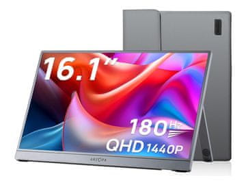 Arzopa Z3FC prenosni monitor 16.1'' (41 cm) QHD IPS 180Hz, mHDMI, USB-C, zvočniki, ovitek