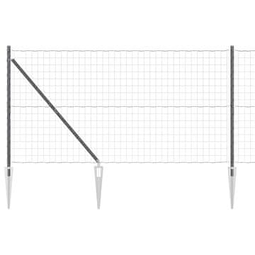 Vidaxl Varjena žična ograja s konicami 25 x 1,2 m (Š x V)