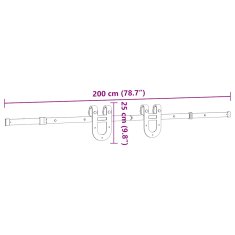 Vidaxl vidaXL Sistem za montažo drsnih vrat, 200 cm, jeklo, črne barve