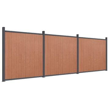 Vidaxl Ograjni panel rjav 526x186 WPC