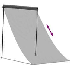 Vidaxl Zložljiva tenda antracit 150x150 cm tkanina in jeklo