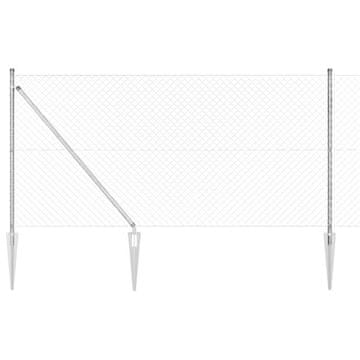 Vidaxl Varjena žična ograja s konicami 10 x 1,2 m (Š x V)