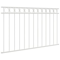 Vidaxl Element Ograje ASSEN Bela 170 x 80 cm Jeklo