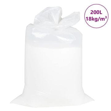 Vidaxl Polnilo za sedežno vrečo EPS 200 L bela 18 kg/m³