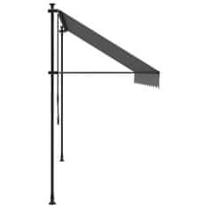 Vidaxl Zložljiva tenda antracit 300x150 cm tkanina in jeklo