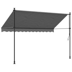 Vidaxl Zložljiva tenda antracit 300x150 cm tkanina in jeklo