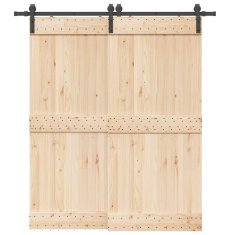 Vidaxl vidaXL Sistem za montažo drsnih vrat, 200 cm, jeklo, črne barve