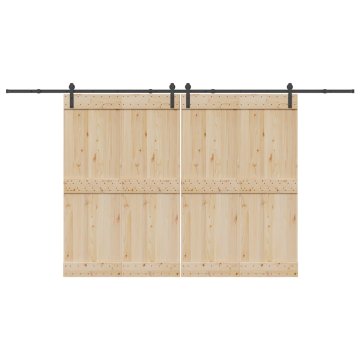 Vidaxl vidaXL Sistem za montažo drsnih vrat, 400 cm, jeklo, črne barve