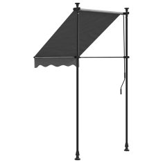 Vidaxl Zložljiva tenda antracit 100x150 cm tkanina in jeklo