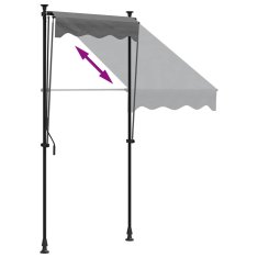 Vidaxl Zložljiva tenda antracit 100x150 cm tkanina in jeklo