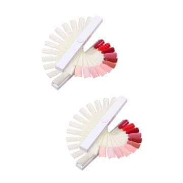 slomart 2-delni prikaz barv za nail art, barvna karta za modele nohtov za salon in domačo uporabo, stabilna in trpežna za nail art in vajo.