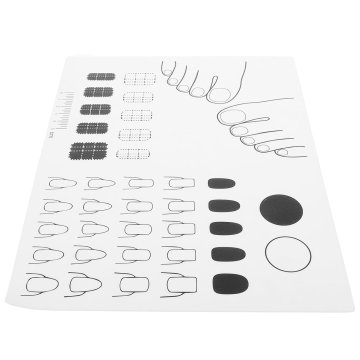 slomart Vaguelly silikonske podloge za manikuro, podloga za nohte kot delovna površina, prozorne nalepke za nohte, sušilna podloga za filigranske dizajne, enostavno čiščenje z vodo.