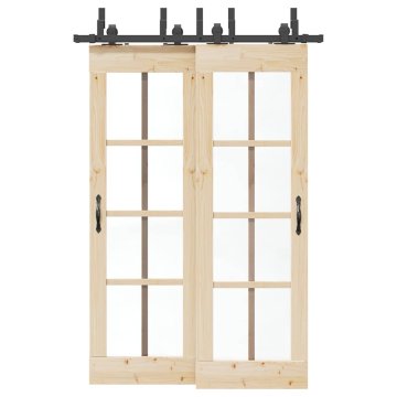 Vidaxl vidaXL Sistem za montažo drsnih vrat 152,5 cm jeklo črne barve
