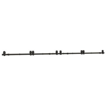 Vidaxl Komplet opreme za drsna vrata 366 cm jeklo črne barve