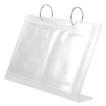 slomart Album za prikaz nalepk za nohte Praktična zbirka za nalepke za nail art Prozoren dizajn za optimalno predstavitev Trpežen akrilni material Žepi za ustvarjalne