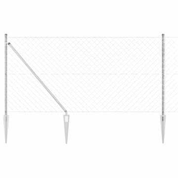Vidaxl Varjena žična ograja s konicami 10 x 1 m (Š x V)