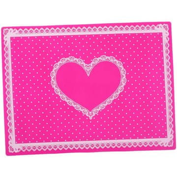 slomart Blazinica za nohte za manikuro, blazinica za roke, podloga za nohte iz silikona, opora za zapestje s srčasto obliko in pikami za okrasitev mize za manikuro.