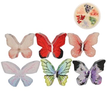 slomart Housoutil 30 kosov delikatnih okraskov za manikuro metulji, čari za nohte, dodatki za dodatke za nohte in čari za nohte z metulji