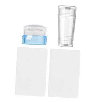 slomart Housoutil Komplet orodij za manikuro 4-delni komplet za žigosanje nohtov z strgalom za ženske nail art dizajne