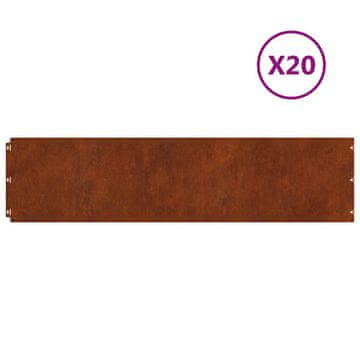 Vidaxl Robniki za trato 20 kosov 25x103 cm