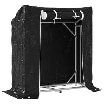 Vidaxl vidaxL Stojalo za drva z dežnim pokrovom 100,5x40,5x110,5 cm