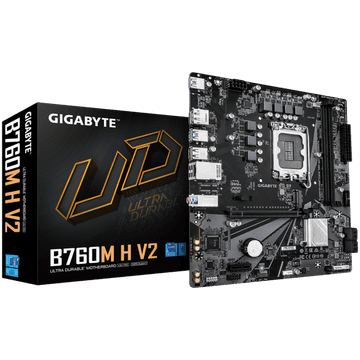 Gigabyte B760M H V2 LGA1700 mATX osnovna plošča - Intel B760, 2xDDR5, 1xM.2, 4xSATA, 1Gb LAN, 1xDP, 1xHDMI