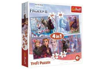 Trefl Puzzle Frozen 2 - Potovanje v neznano 4v1 (35,48,54,70 kosov)