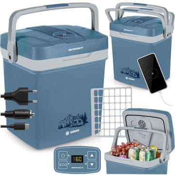 Baldr Icemax 26 litrov potovalna hladilna torba z ECO načinom - modra