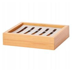 shumee Bambusova posoda za milo z vložkom iz nerjavečega jekla 13x10