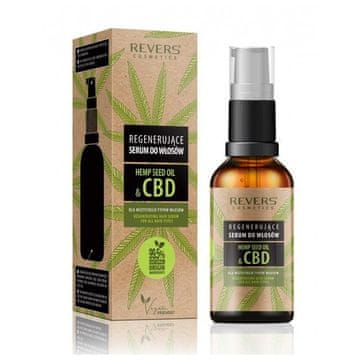 shumee Revers Cosmetics regeneracijski serum za lase s konopljinim oljem in CBD-jem
