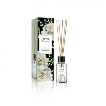 shumee Aroma difuzor Pure Essence s palčkami - beli cvetovi