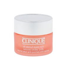 Clinique All About Eyes Rich krema proti gubam okoli oči 15 ml za ženske