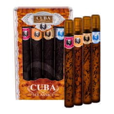 Cuba Classic darilni set toaletna voda Blue 35 ml + toaletna voda Yellow 35 ml + toaletna voda Red 35 ml + toaletna voda Orange 35 ml za moške