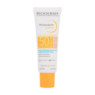 Bioderma Photoderm Cream SPF50+ vlažilna in obarvana krema za zaščito pred soncem za obraz 40 ml odtenek Light unisex