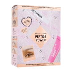 Makeup Revolution Peptide Power Lash & Lip Duo darilni set serum za trepalnice in obrvi Peptide Strength Lash & Brow Serum 3 ml + balzam za ustnice Peptide Pout Lip Treatment 15 ml za ženske