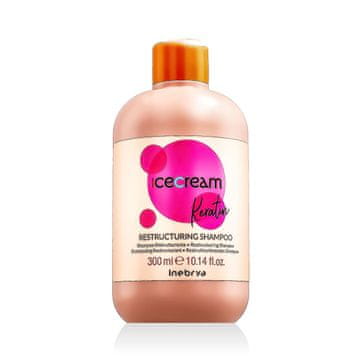 Inebrya Ice Cream Keratin Restructuring Shampoo šampon za neukrotljive lase za oslabljene lase za suhe lase unisex
