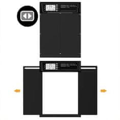 Dexxer Elektronska solarna avtomatska LCD vrata za kokošnjak 38x28cm črna