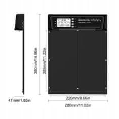 Dexxer Elektronska solarna avtomatska LCD vrata za kokošnjak 38x28cm črna