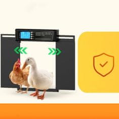 Dexxer Elektronska solarna avtomatska LCD vrata za kokošnjak 38x28cm črna