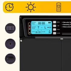Dexxer Elektronska solarna avtomatska LCD vrata za kokošnjak 38x28cm črna
