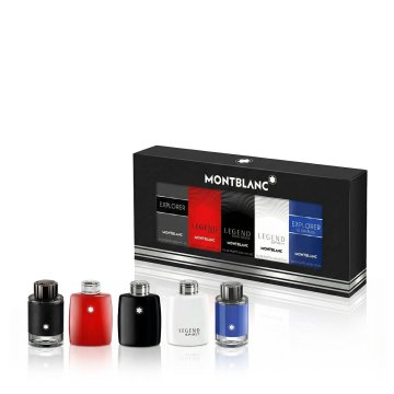 Mont Blanc Discovery Set darilni set EDP Legend Red 4,5 ml + EDP Explorer 4,5 ml + EDP Explorer Platinum 4,5 ml + EDT Legend Spirit 4,5 ml + EDT Legend 4,5 ml za moške