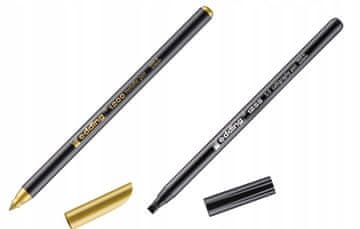 shumee Edding METALLIC COLOR papirni marker 2 kosa črna+zlata