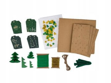 shumee Crelando 115-delni božični komplet za zavijanje daril (zelen)