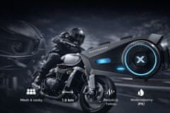 Farrot Rider D10 motoristični interkom Mesh Bluetooth 5.4, 4 uporabniki, 1.6 km, IPX7