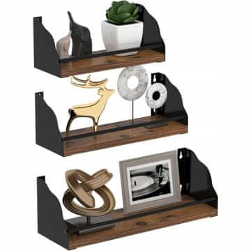 shumee Stenske police Giftgarden z ograjo - komplet 3 visečih polic