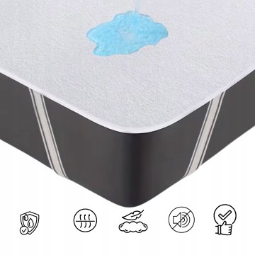 shumee Vodoodporna nadvložek za vzmetnico 180 x 200 x 2 cm, zaščita, podloga