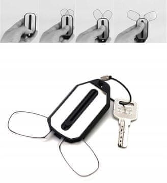 shumee Zložljiva bralna očala z dioptrijo in obeskom za ključe PREDNOSTI +2.5