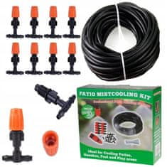 shumee Komplet za namakanje rastlin, vrtna vodna zavesa 10 m, pršilnik